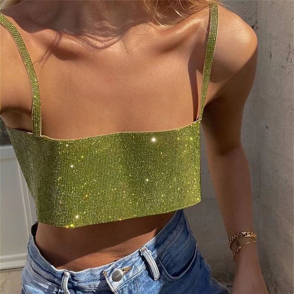 Text Me Sparkle Crop Top