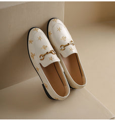 Classic Bee and Star Leather Loafers