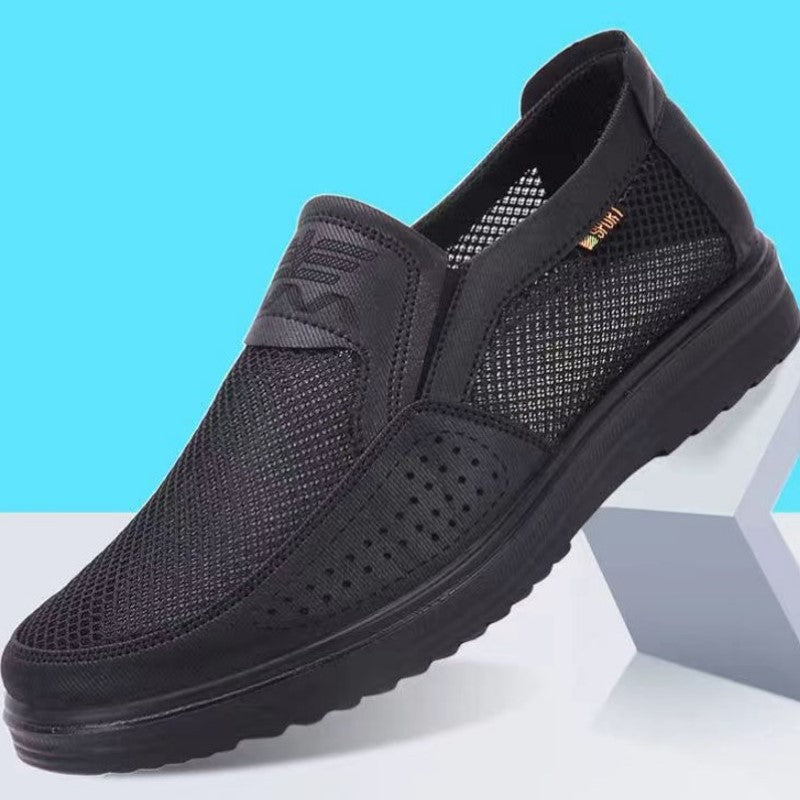 Men's Summer Mesh Old Beijing Cloth Breathable Canvas Shoes