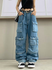 Persephone Pocketed Oversized Denim Jeans