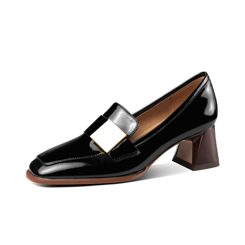 Irie Red Womens Loafers with Heel Newgew