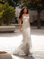 slim bodice evening dress