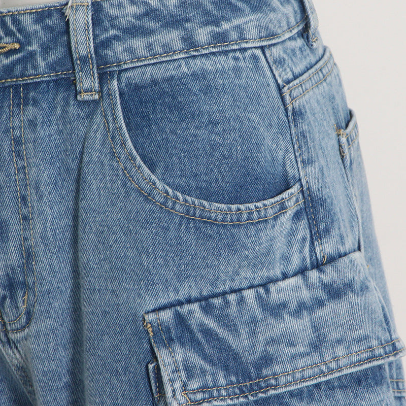Persephone Pocketed Oversized Denim Jeans