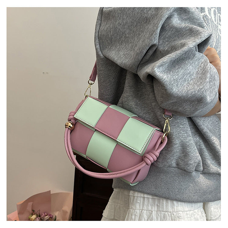 Women Contrat Color Shoulder Bag