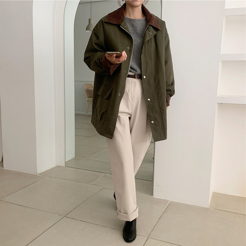 Contrast Cargo Jacket