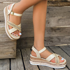 Chain Decor Flat Sandals