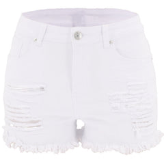 TITANIA SAFETY PIN BLACK DENIM SHORT