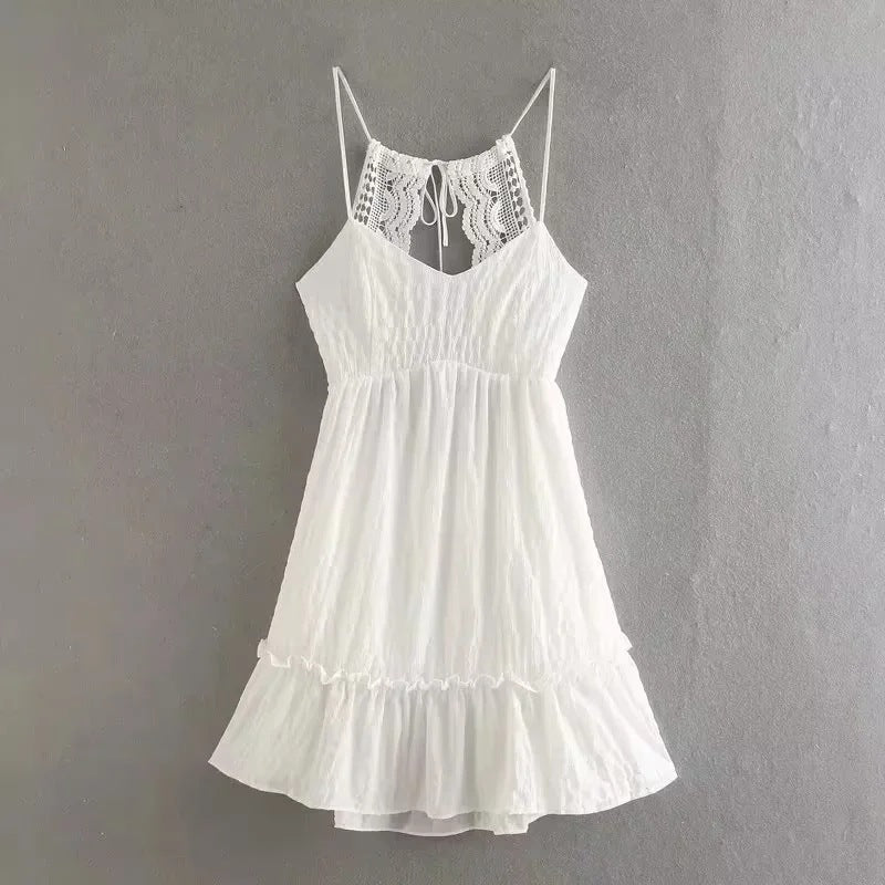 Connolly Babydoll-Kleid mit Rüschen und Stufenschnürung 