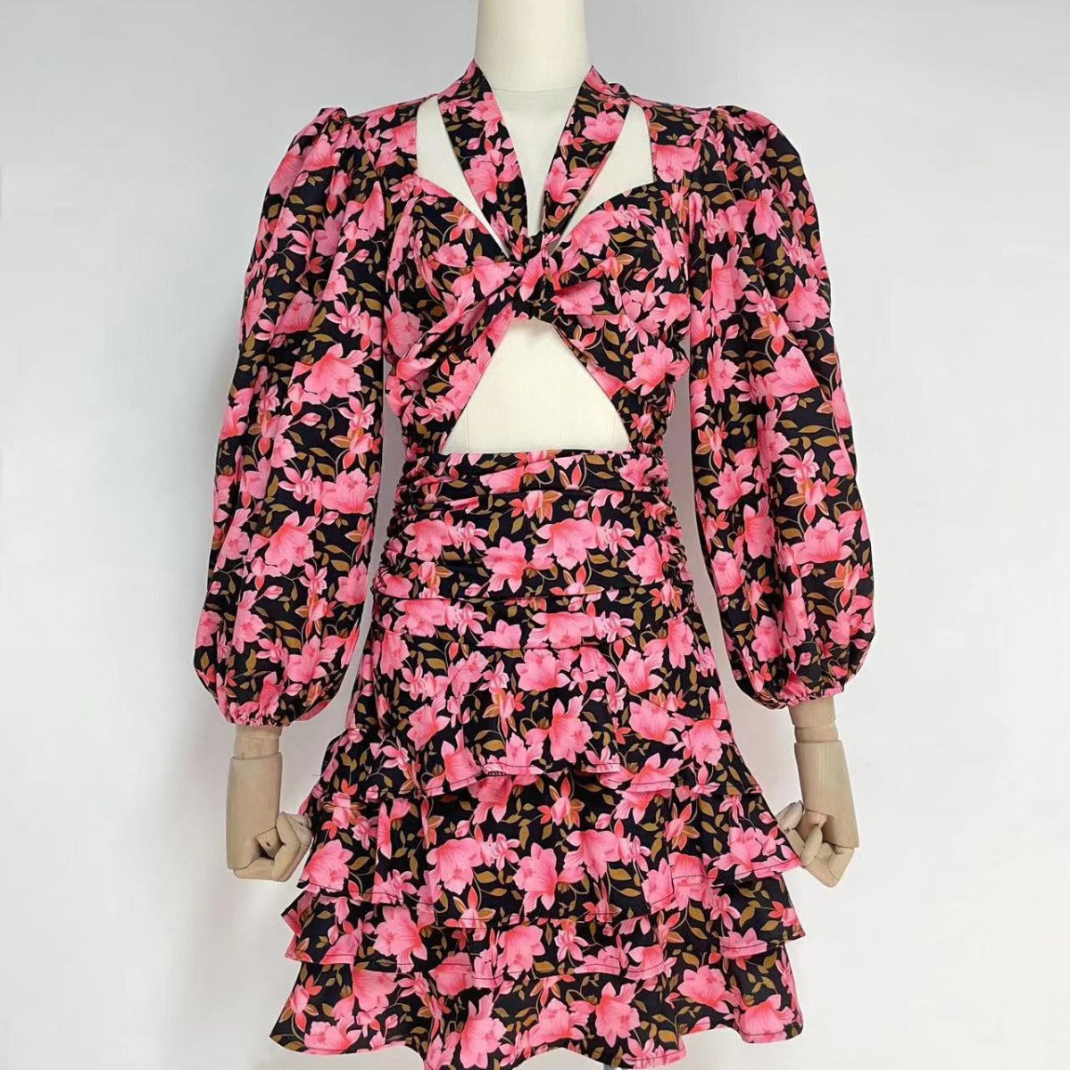Silk Material Floral MaxiDresses