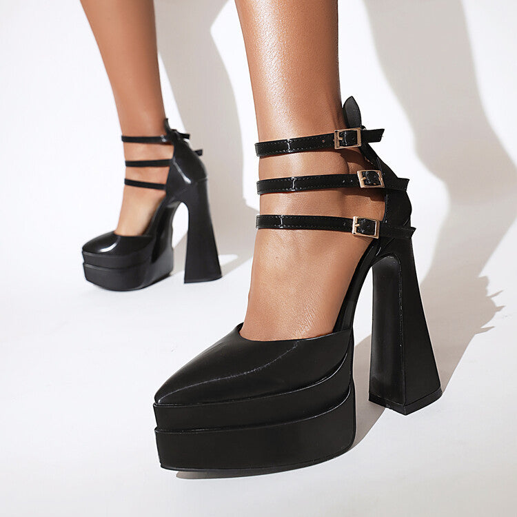 Foster Light Blue Platform Heels