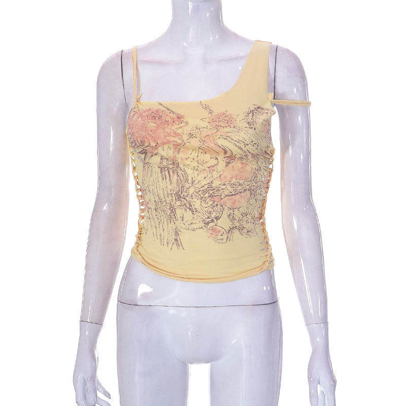 Grunge Butterfly Garden Tank Top