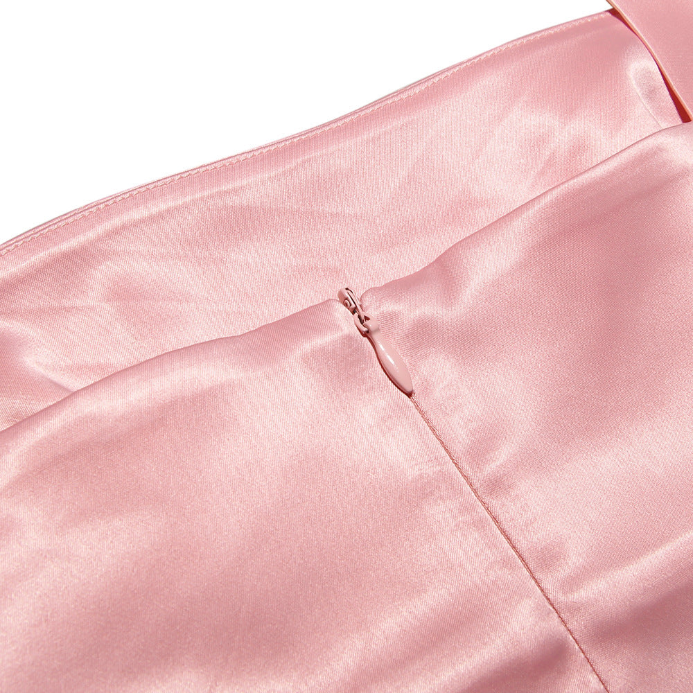 VINTAGE CREAM MINI DRESS - Pink