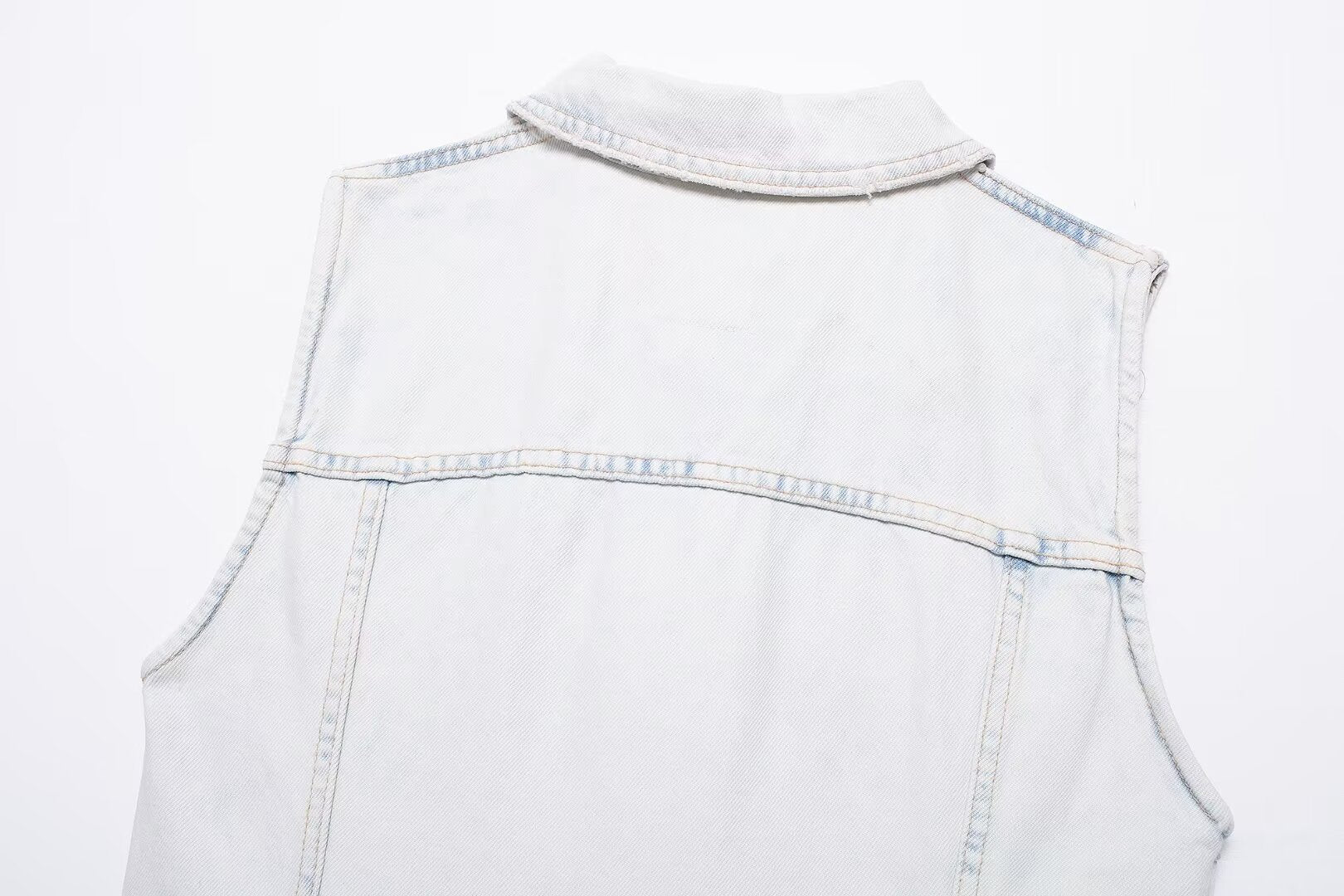 White Graphic denim drawstring Dresses
