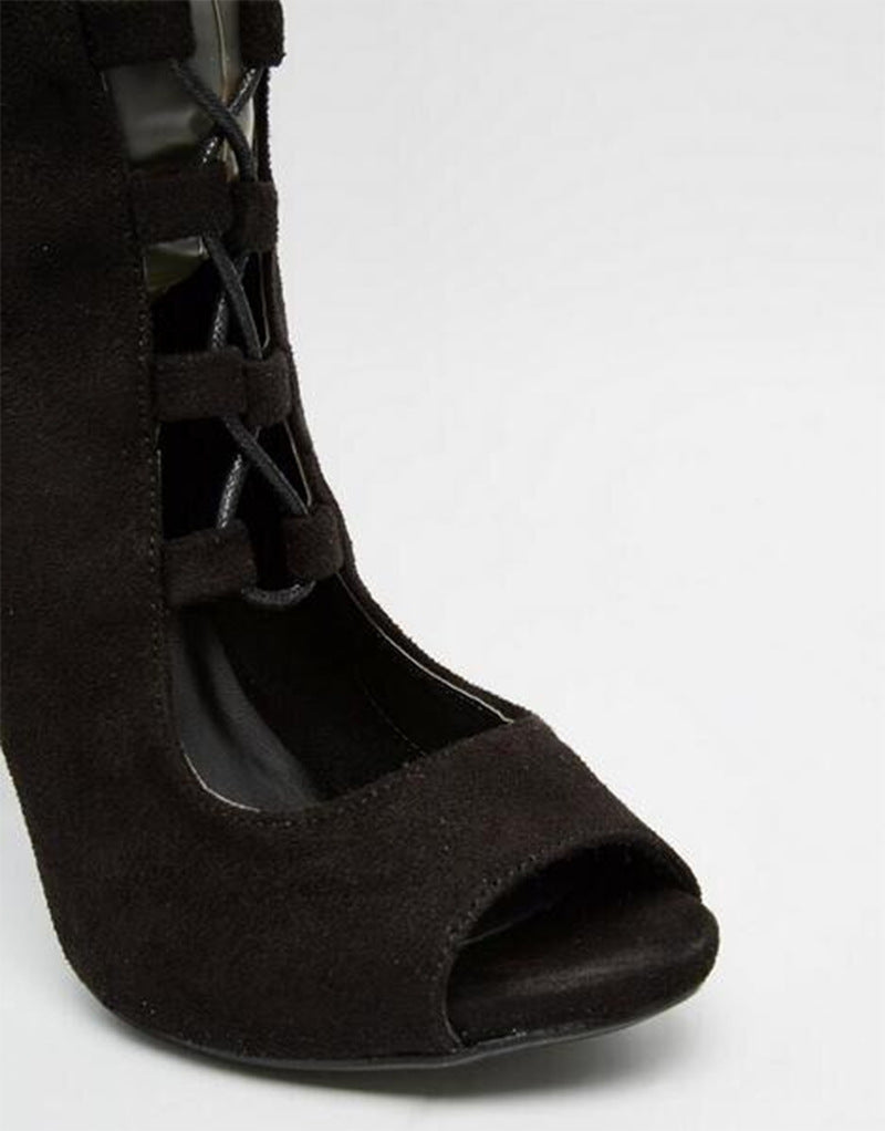 Lace Back Stiletto Boots Newgew