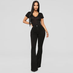 Tall Santorini Super Stretch Schlagjeans - Schwarz
