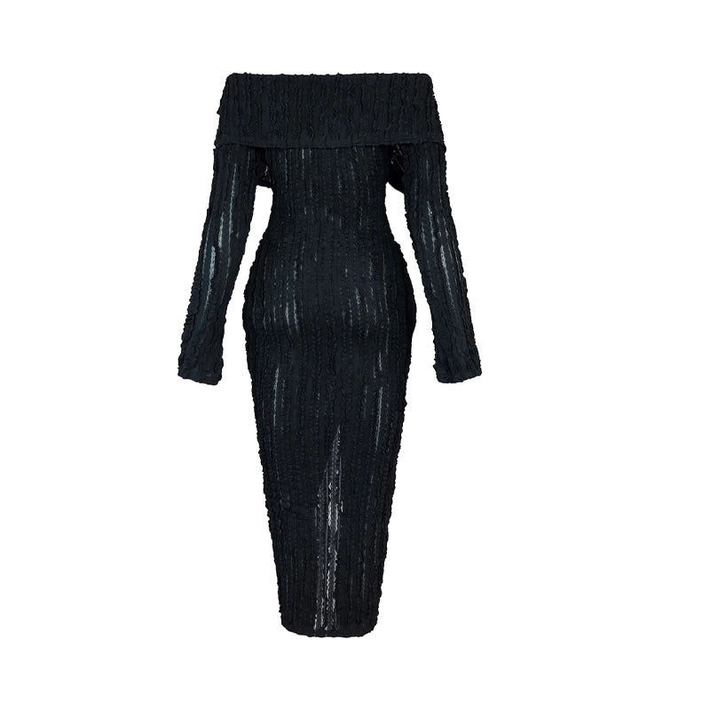 Plus Size Mesh Rhinestones Dress