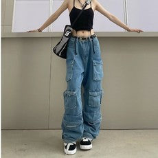 Persephone Pocketed Oversized Denim Jeans