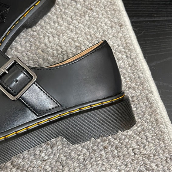Old-fashioned Retro Mary Jane Leather Shoes