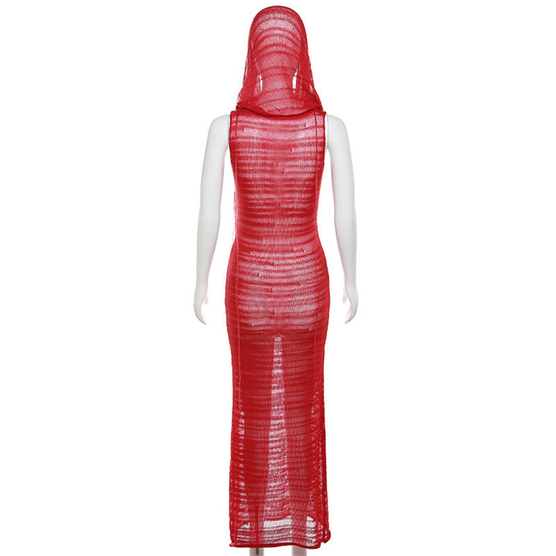Arachne Hooded Knitted Vest