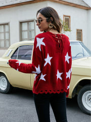 Vintage Star Jacquard Pullover Sweater