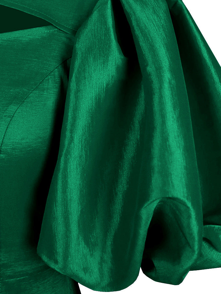 Abendkleid mit Laternenärmeln