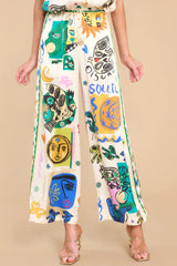Graffiti Print Slouchy Sweat Pants