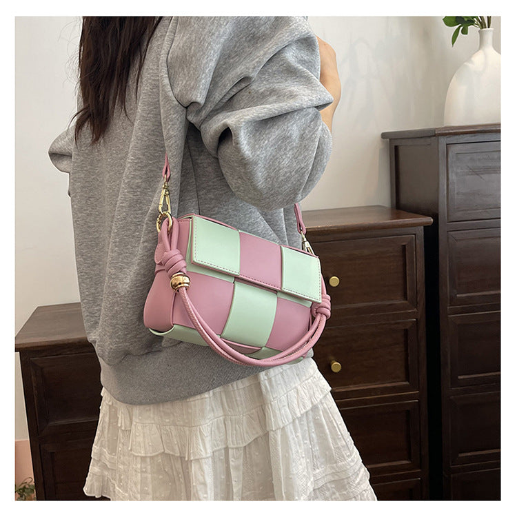 Women Contrat Color Shoulder Bag