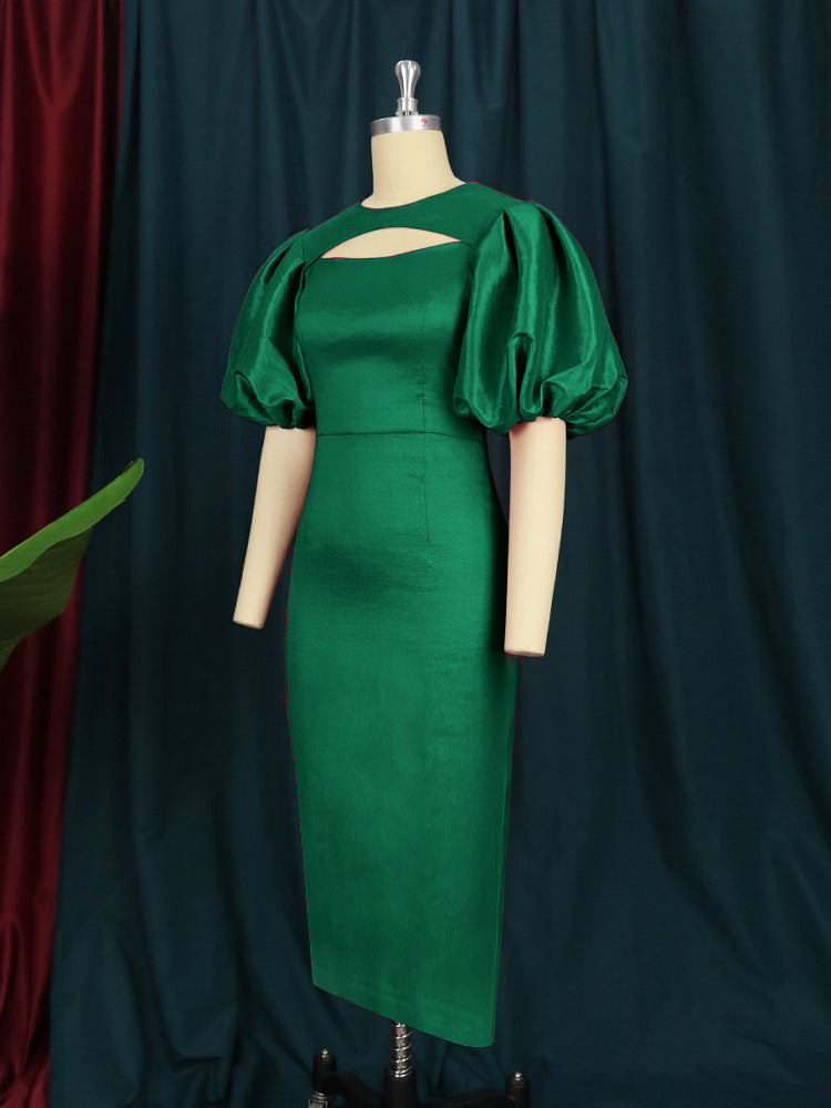 Abendkleid mit Laternenärmeln