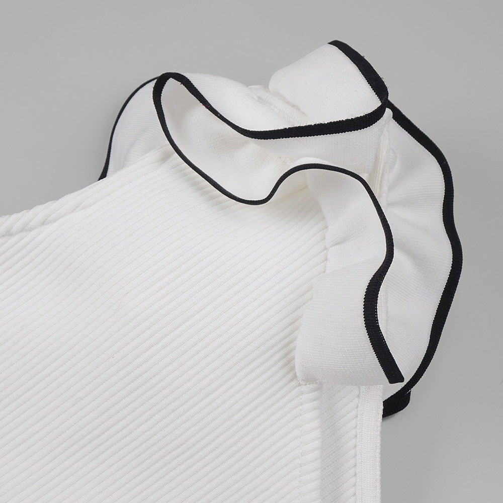 Geblümtes Maxikleid mit Neckholder - Weiß