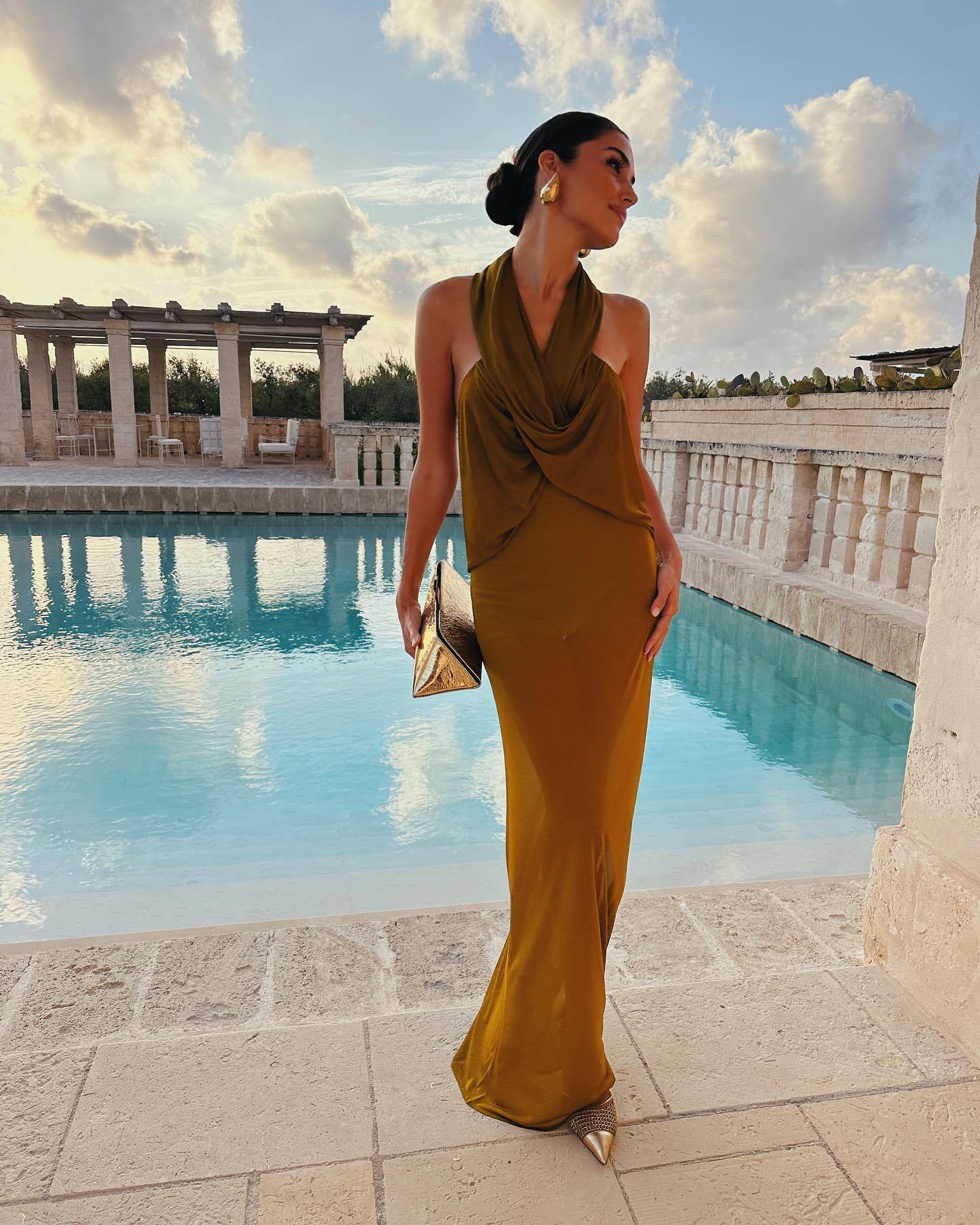 Delris Maxikleid mit Kapuze 