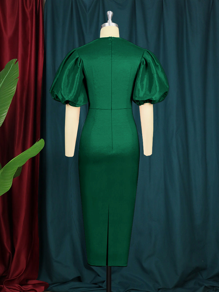Abendkleid mit Laternenärmeln