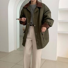 Contrast Cargo Jacket