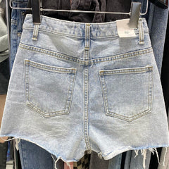 Streetwear beach distressed denim shorts