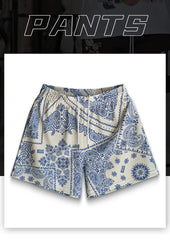 Paperbag Waist All Over Print Shorts