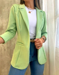 Womens Peak Lapel One Button Jacket Suit