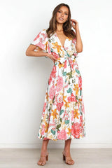 Taylen Maxikleid aus Satin mit Blumen- und Cut-Outs 