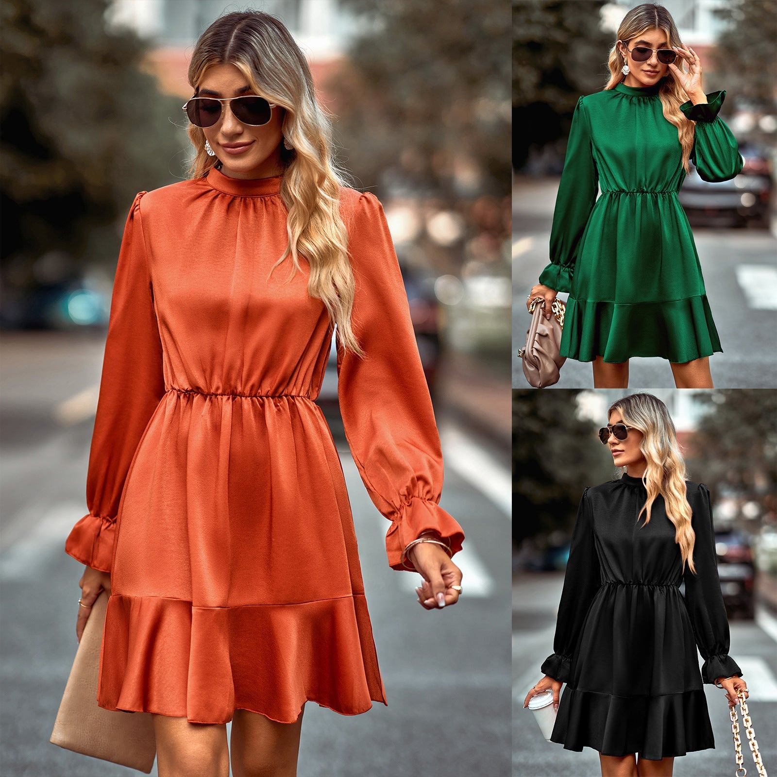 Call Me Angel Textured Satin Dress - White Ins Street