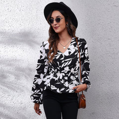 Frosted Cranberry Floral Peplum Blouse Ins Street