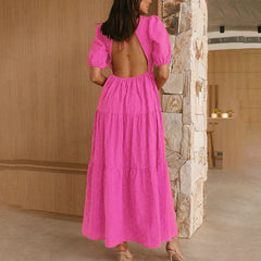 Follow My Lead Tiered Maxi Dress - Baby Pink Ins Street