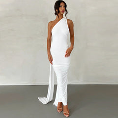 Neckholder-Kleid mit ärmellosem Rückenausschnitt 