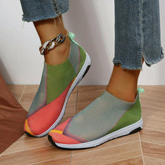 Contrast Color Mesh Sneakers