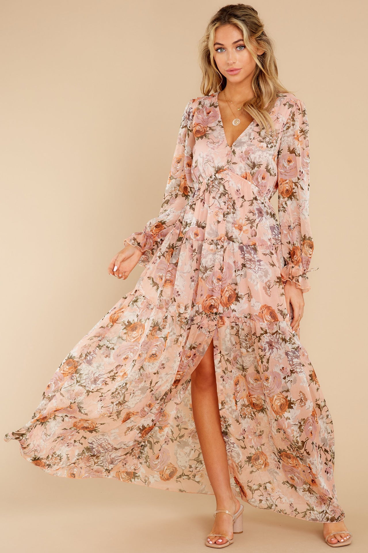 Prosperous Floral Chiffon Boho Maxi Dress - FINAL SALE Ins Street