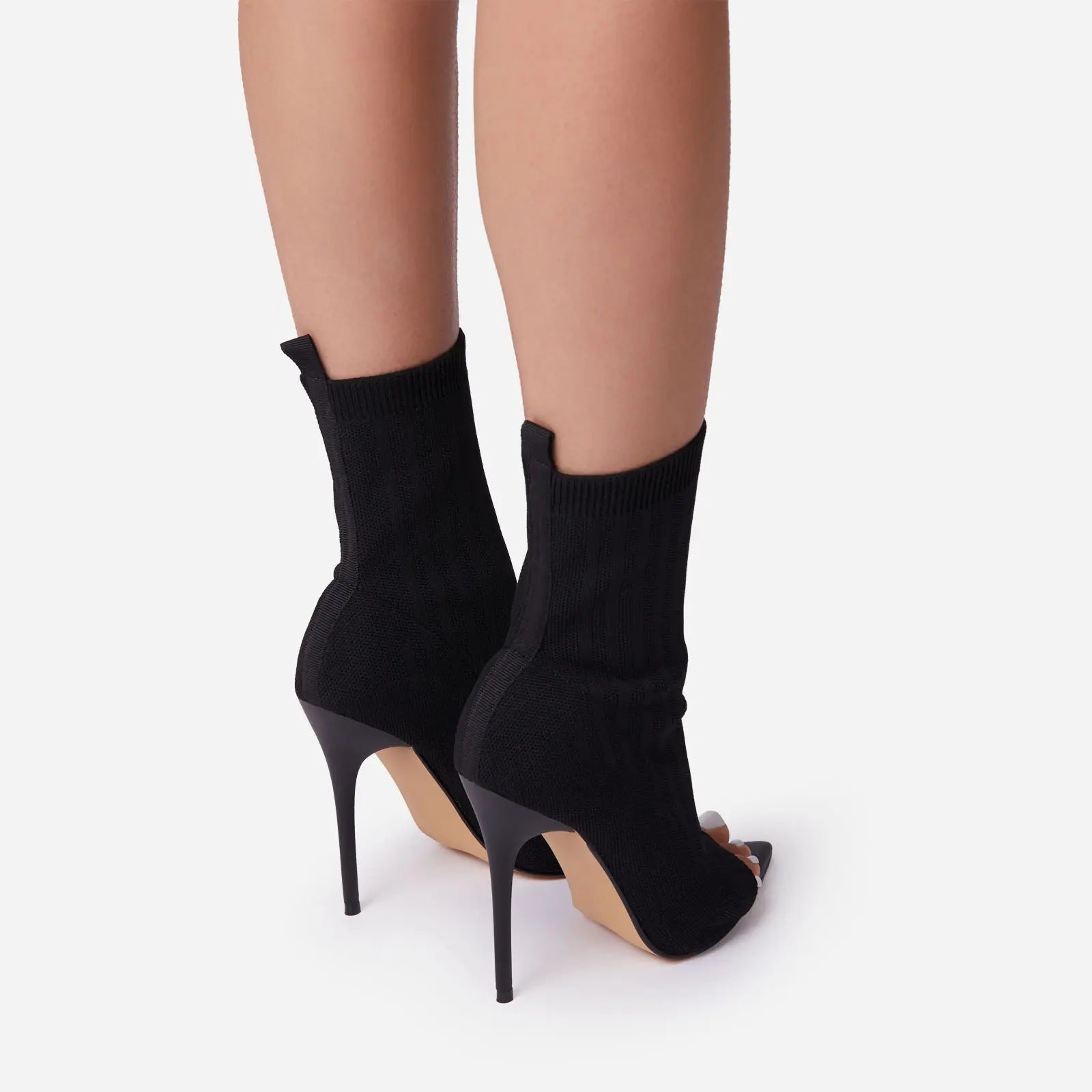 Knitted Peep Toe Booties