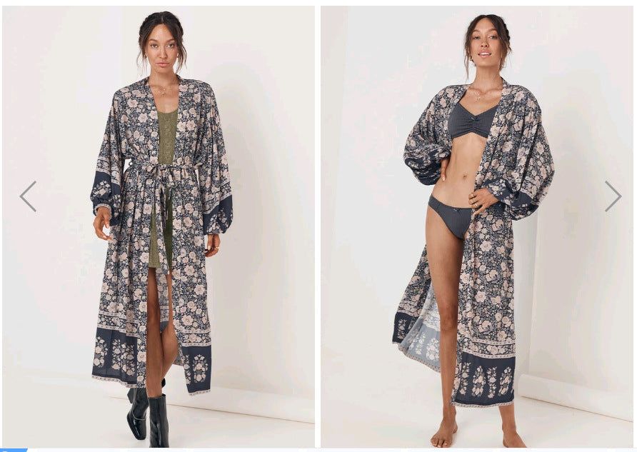 Best Part Textured Floral Duster - FINAL SALE InsStreet