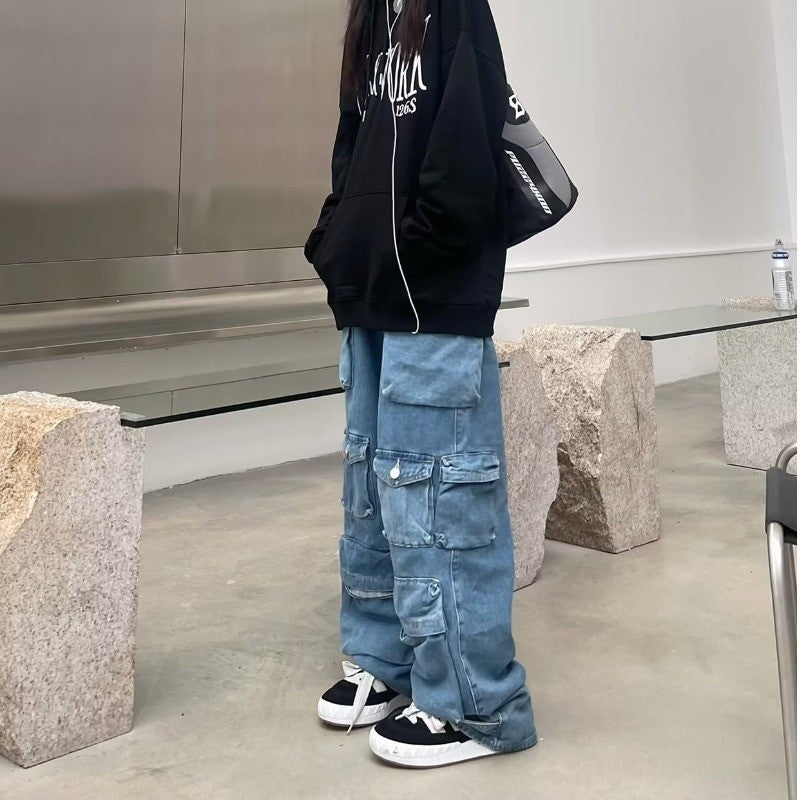 Persephone Pocketed Oversized Denim Jeans