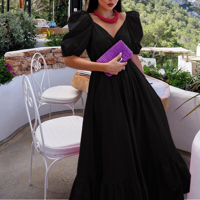 Solid Split Joint Square Collar Cake Skirt Dresses(3 colors) Ins Street