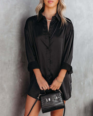 Headquarters Cotton Blend High Low Blouse - White - FINAL SALE