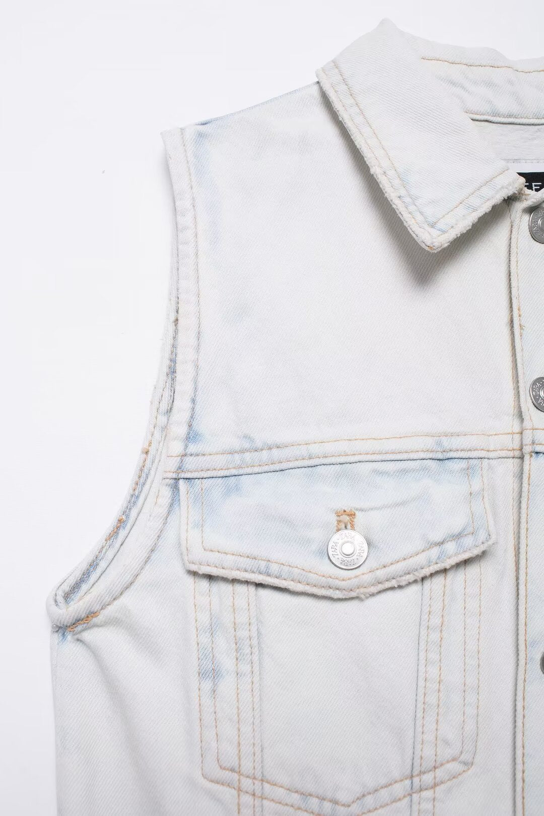 White Graphic denim drawstring Dresses