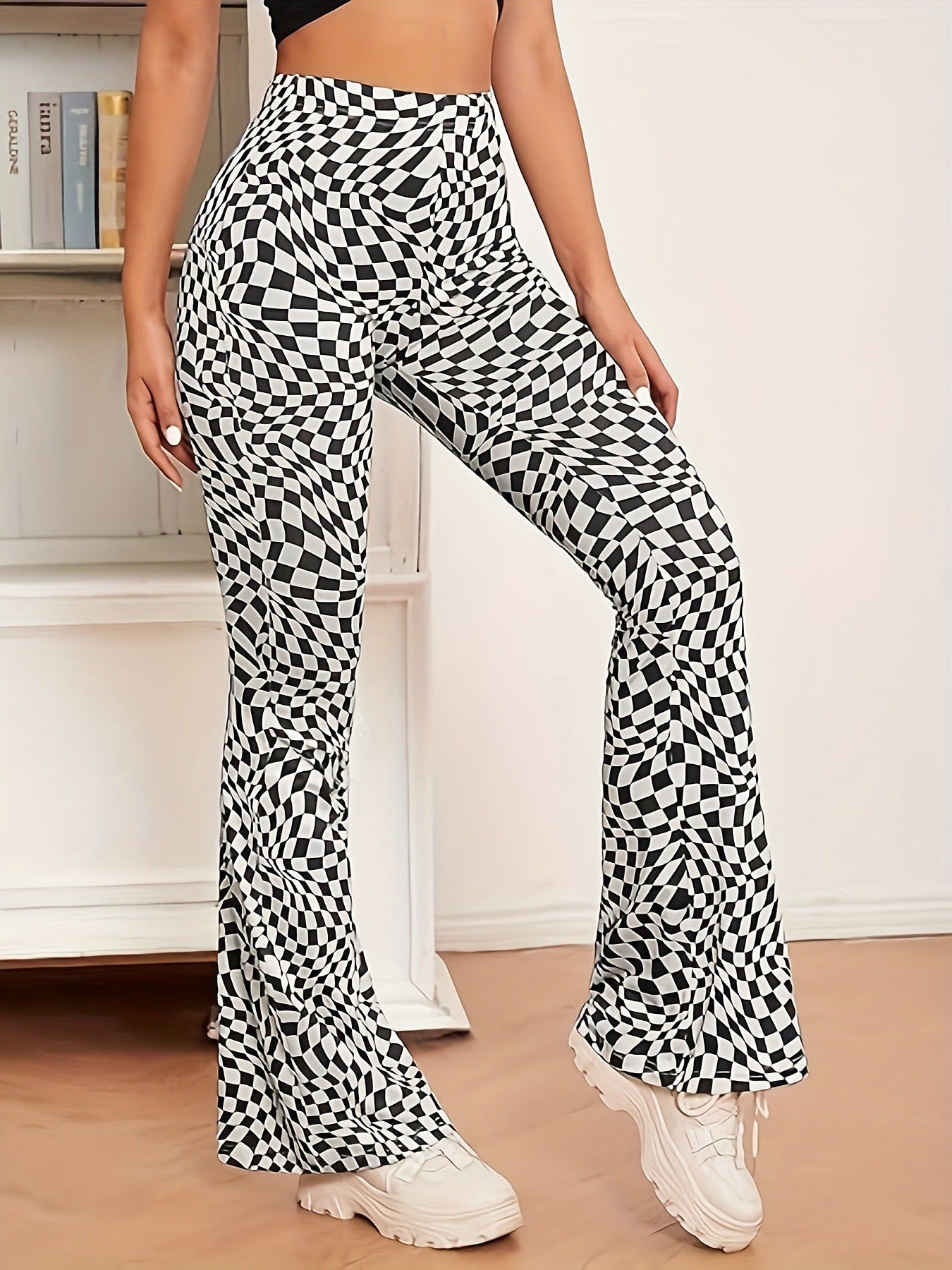 Printed Loose Casual Flare Pants