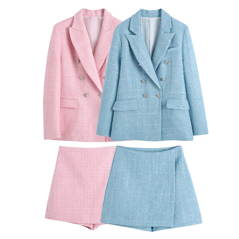 Limon High Rise Tailored Tweed Shorts